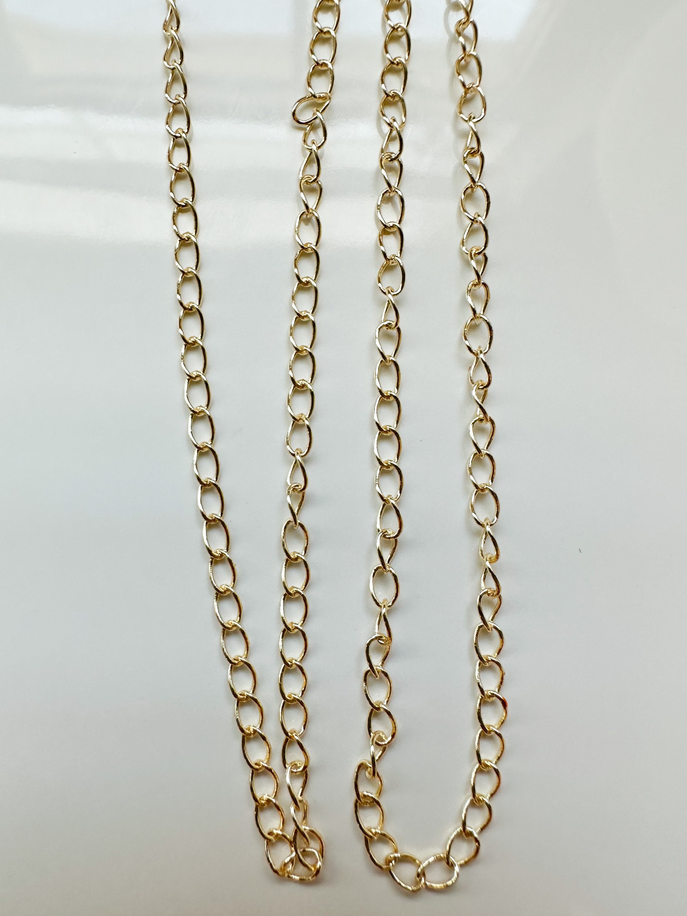 Chains by the Yard, Necklace Chains for Jewelry Making, Necklace Making  Chain, Earring Findings, 14k Gold Plated Chain, Round Disc 