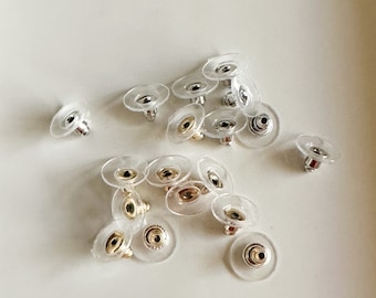 20 piece Comfort earring backs, earring backs for heavy earrings, plastic earring back, earring findings for jewelry making, ear nuts