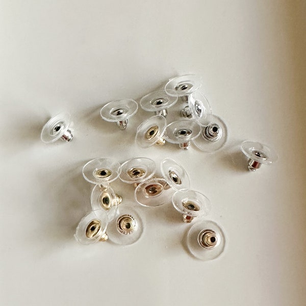 20 piece Comfort earring backs, earring backs for heavy earrings, plastic earring back, earring findings for jewelry making, ear nuts