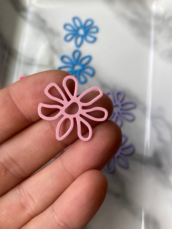 Blush Pink Flower Charms for Necklaces for Women Lavender 
