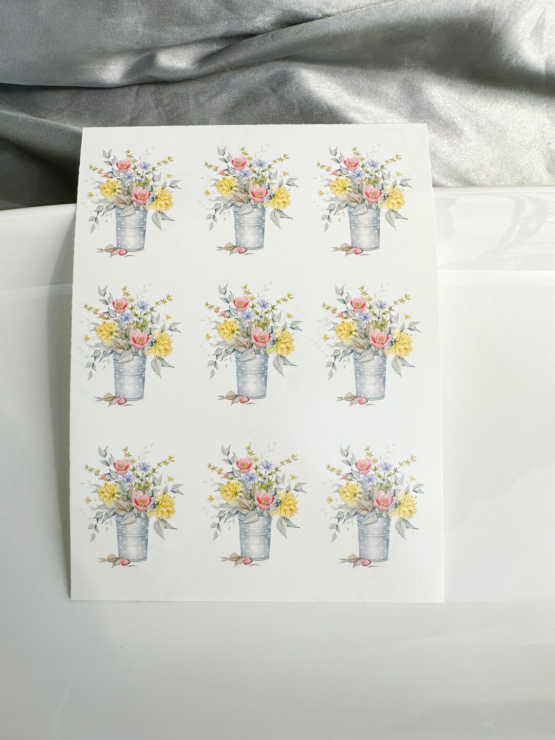 Flower Waterslide Decals, Flower Images for Tumblers, Image Transfers for Polymer Clay, Water