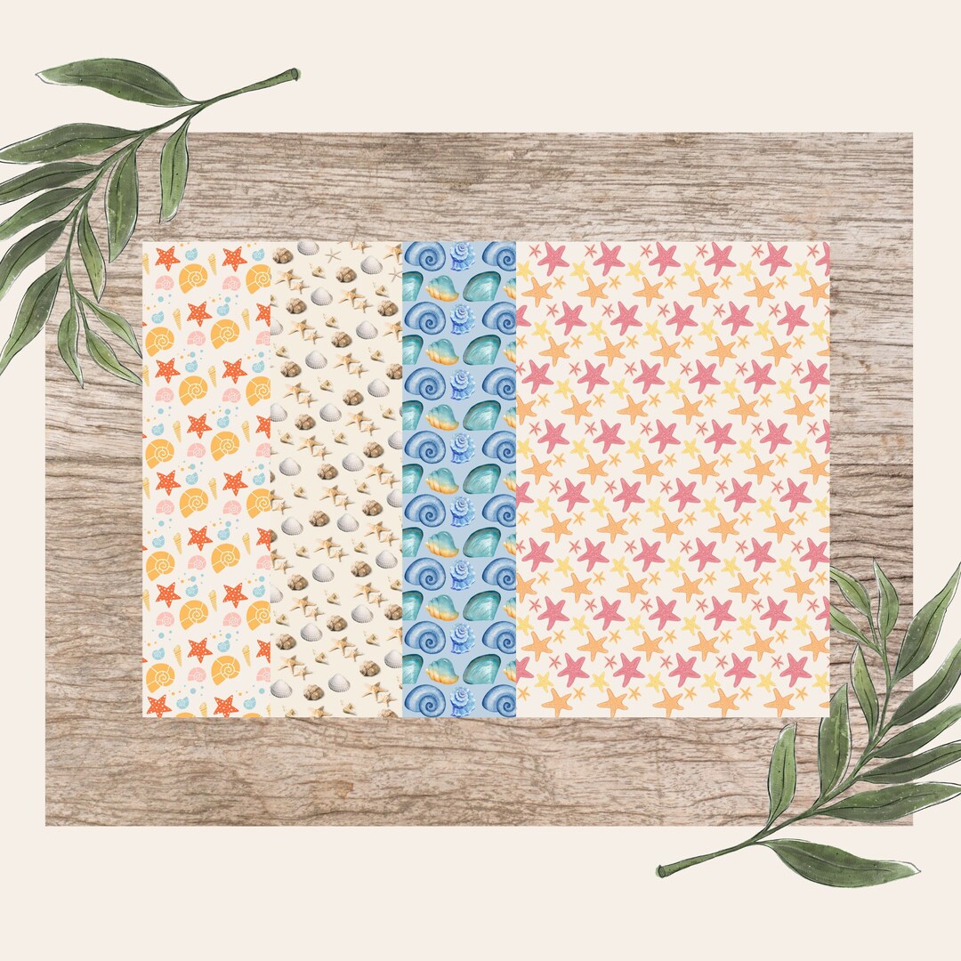 Beach Image Transfers for Polymer Clay Supplies for Making Jewelry, Blue Sea Shell Clay