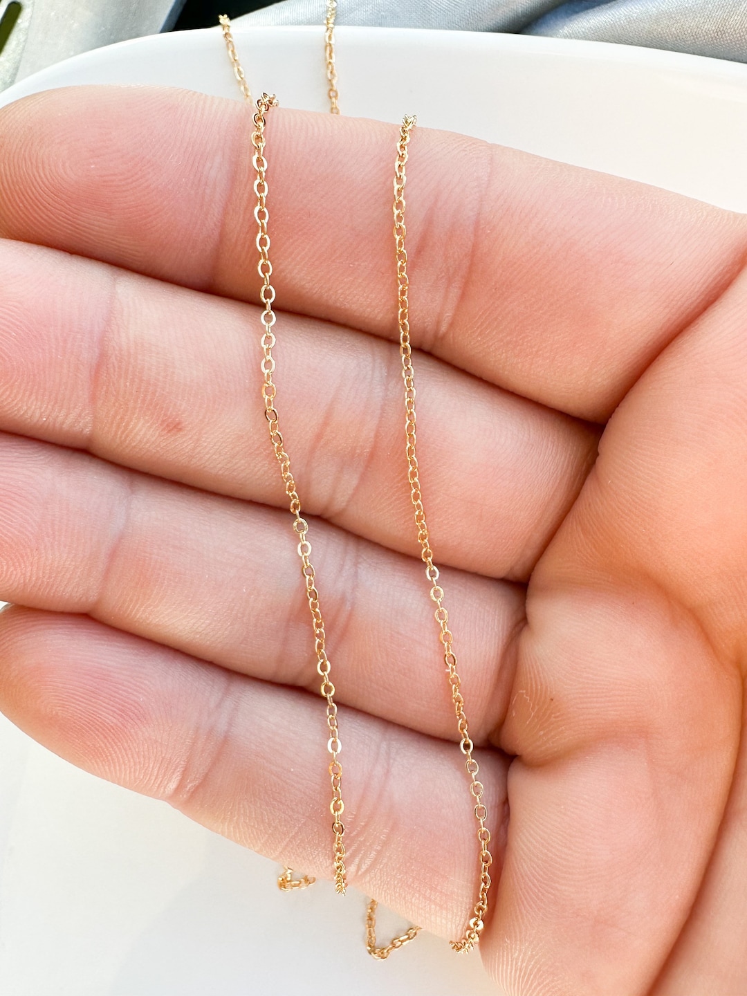 Chains for Necklaces, 18k Gold Chain, Necklace Making Chain, Necklace