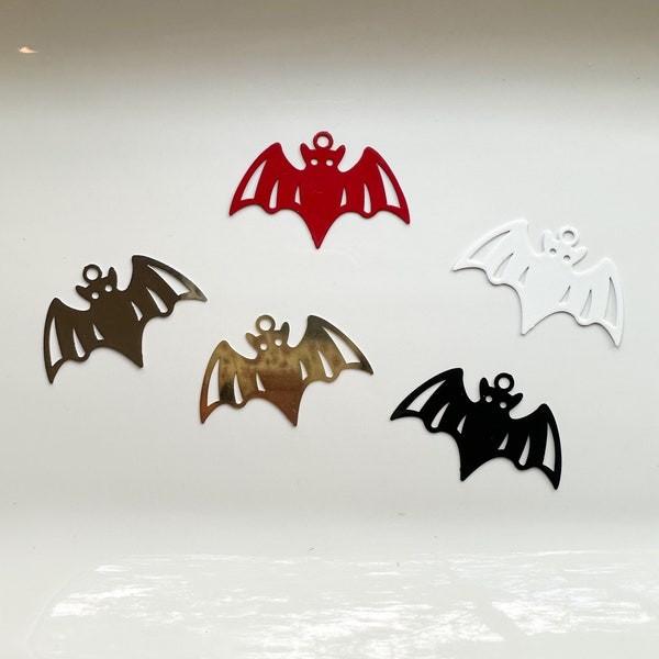 Bat Brass Halloween Charm for Jewelry Making, Fall charms for earring making, Bat charms for necklaces, brass bat charm