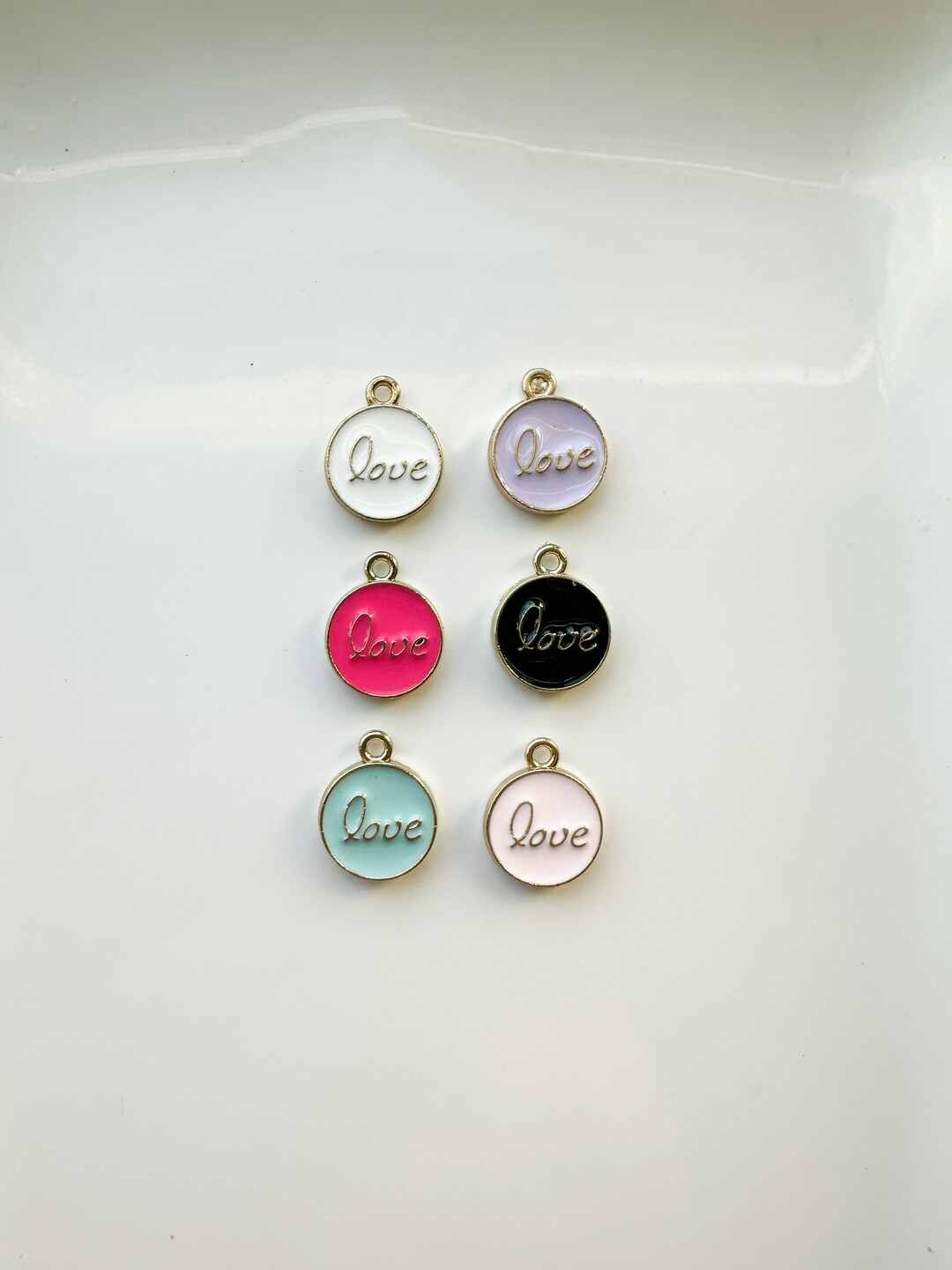 Love Charms for Bracelet, Charms for Necklaces Gold, Valentine