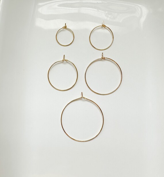 10p Hoops for Earring Making, Gold Hoop Earrings Thin, Earring Hoops for  Jewelry Making, Earring Findings Hoop, Jewelry Findings Earrings 