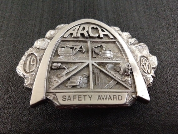 1988 Arch Coal company Safety award belt buckle, … - image 1
