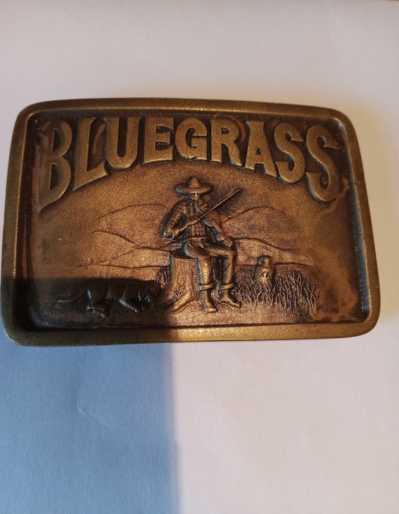Solid brass Bluegrass Belt buckle, Indiana Metal … - image 4