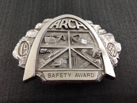1988 Arch Coal company Safety award belt buckle, … - image 3