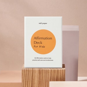 Affirmations for Kids Card Deck Mindfulness Gift, Affirmation Cards for Kids, Daily Gratitude Prompts, Wellness Gift