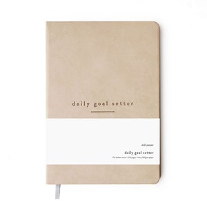 Daily Goal Setter Planner - Tan, Daily Journal, Productivity Planner, Goal Setting, Gratitude Journal, 2023 Diary, Planner 2023
