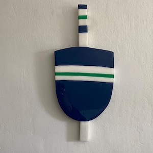 Wooden buoy coastal wall decor