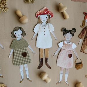 Paper Doll , Printable Doll, Kids art activity, Busy book