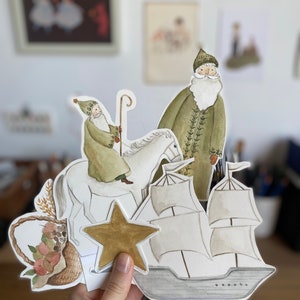 Saint Nicholas Paper Puppets for storytelling image 8