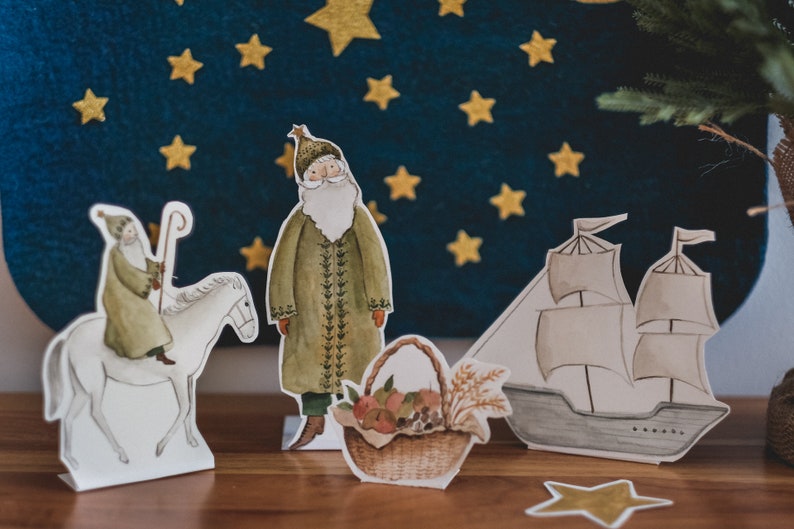 Saint Nicholas Paper Puppets for storytelling image 1