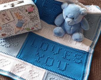 crochet bobble stitch blanket, baby blanket, baby shower gifts