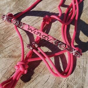 Handbeaded Rope Halter Name/personalized - Etsy