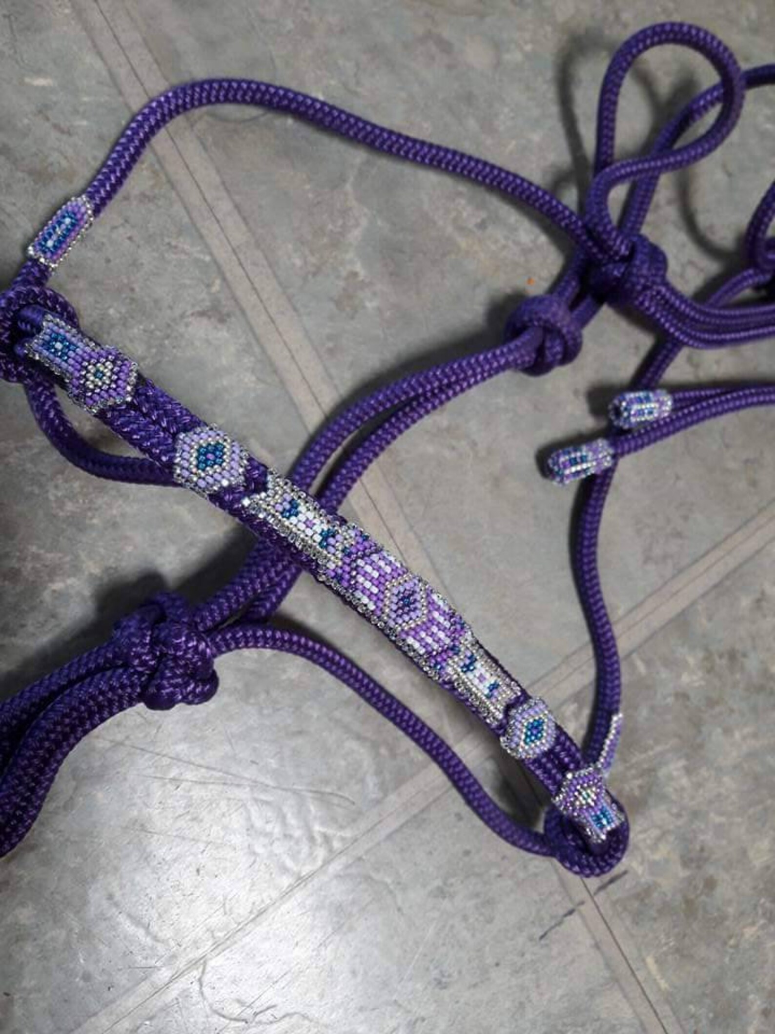 Handbeaded Rope Halter 7-9 Inch - Etsy