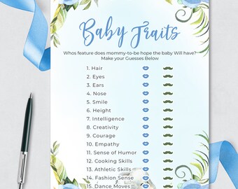 Baby Traits Game Etsy Baby Traits Game Etsy