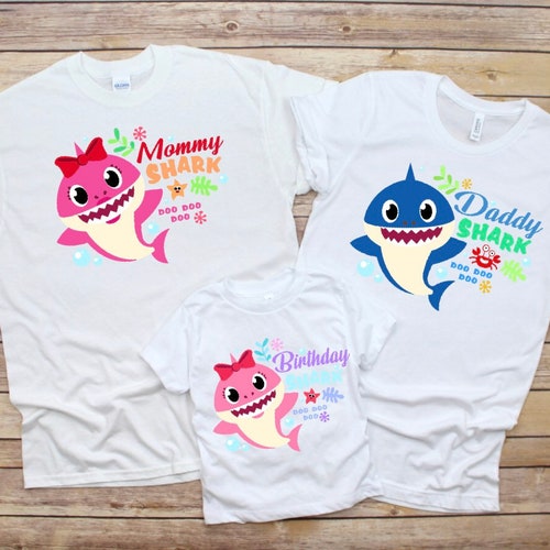 Baby Shark Birthday Shirts Matching Family T Shirts Birthday Etsy