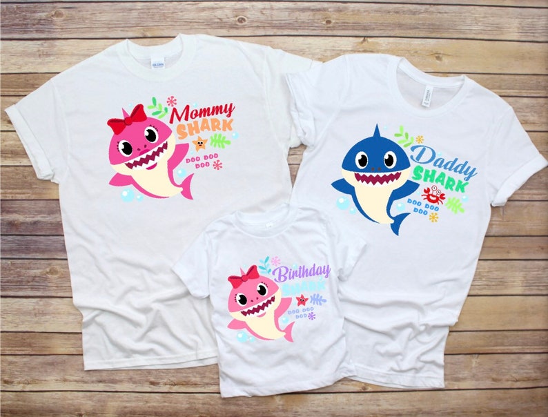 BABY SHARK BIRTHDAY Shirts Matching Family T-shirts Birthday - Etsy