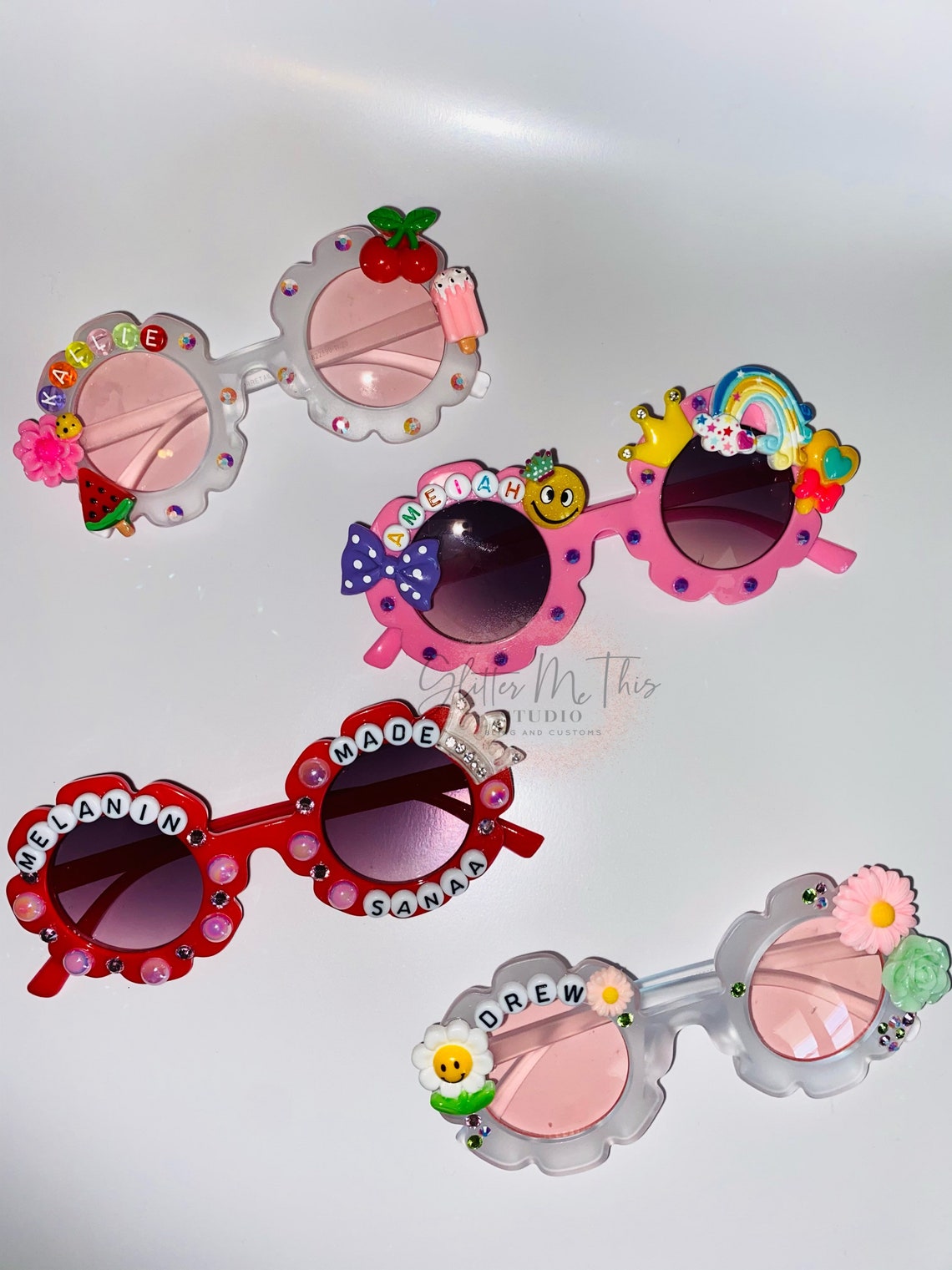Childrens Personalized Sunglasses Custom Kids Sunglasses for Girls