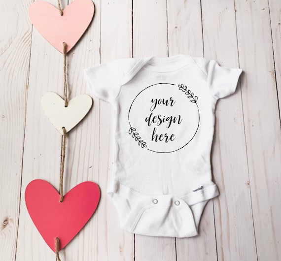 Valentine S Day Baby Bodysuit Mockup Gerber Onesie Etsy