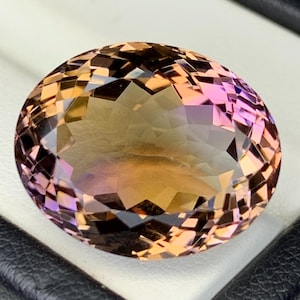 Natural Ametrine Oval Cut | 220.30 Ct Bi-Color Gemstone | Untreated Bolivian Ametrine Citrine | Loose Gem for Ring, Jewelry Making