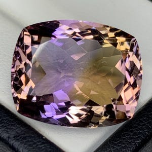Natural Ametrine Octagon Cut | 15.50 Ct Bi-Color Gemstone | Untreated Bolivian Ametrine Citrine | Loose Gem for Ring, Jewelry Making