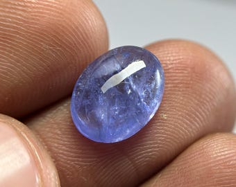 Natural Tanzanite Cabochon | AAA purple Violet Loose Gemstone | Oval Cabochon for Ring Pendant Jewelry Making