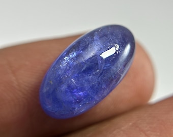 Natural Tanzanite Cabochon | AAA purple Violet Loose Gemstone | Oval Cabochon for Ring Pendant Jewelry Making