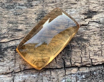 Honey Quartz Cabochon: 14.10 ct Golden Sugar Loaf Gemstone