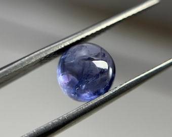 Natural Tanzanite Cabochon | AAA purple Violet Loose Gemstone | Round Shape Cabochon for Ring Pendant Jewelry Making
