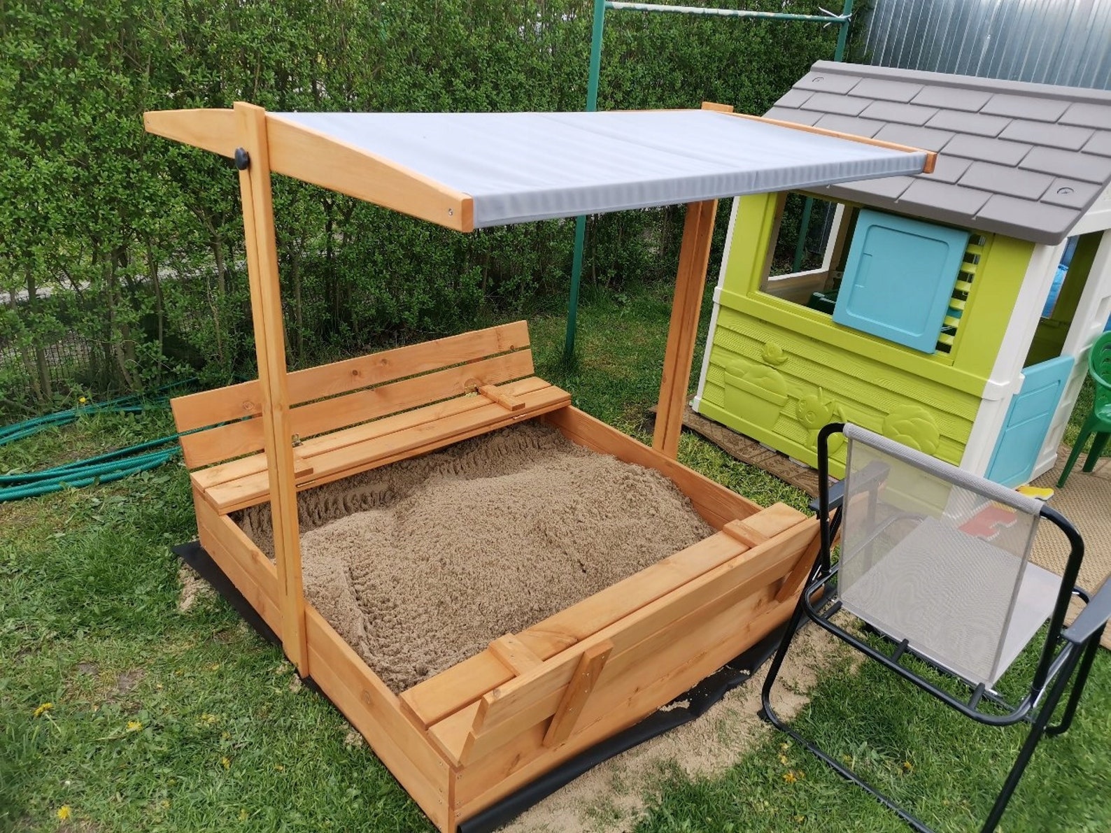 Wood Sandbox Sand Box With Seats Sandbox Childs Sandbox Etsy