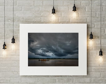 Approaching Storm on the Amazon River - Amazonas, Colombia - Colombian Art, Arte Colombiana