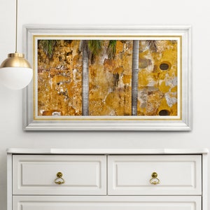 Yellow Twin Palms Print - Cartagena, Colombia, Colombian Art, Arte Colombiana
