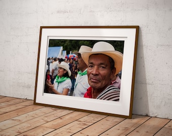 Color Colombian Farmer Print - Libano, Tolima, Colombia - Colombian Art, Arte Colombiana