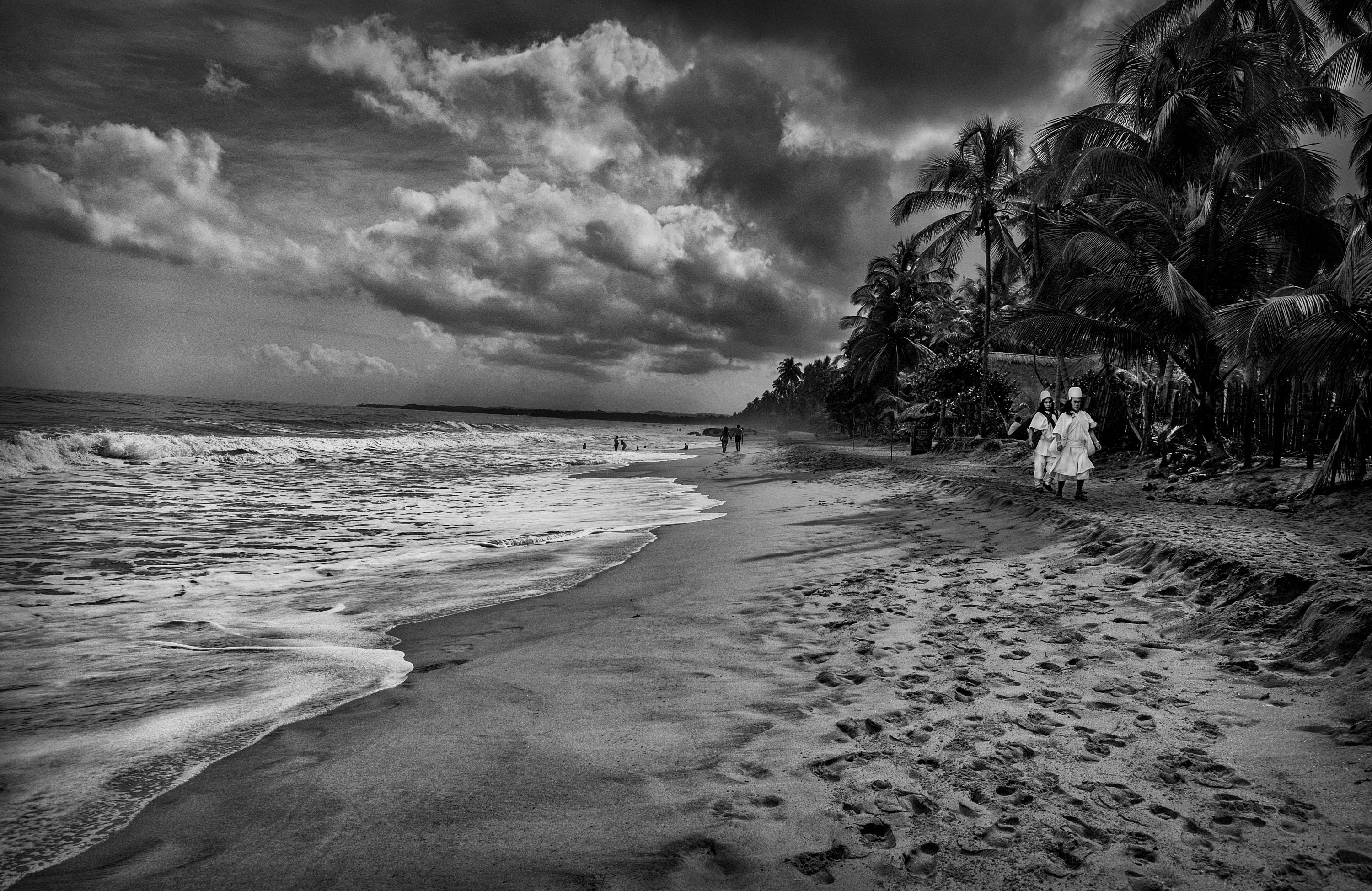 Black and White Beach Scene Fine Art Print Palomino Etsy