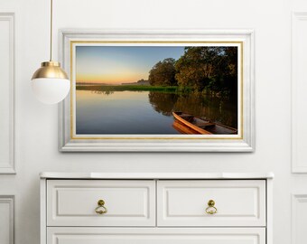 Sunset on the Amazon River Print - Amazonas, Colombia, Colombian Art, Arte Colombiana
