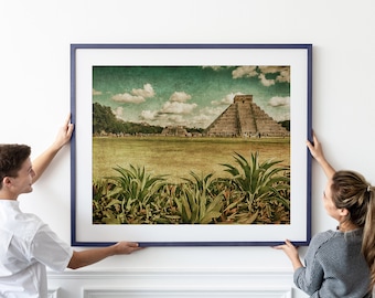 Mayan Pyramid Print #1 - Chichen Itza, Mexico, Mexican Art, Arte Mexicana