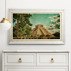 Maya Pyramid Print #2 - Chichen Itza, Mexico, Mexian Art, Arte Mexicana