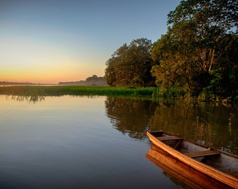 Framed Print - 5x7 inch, 8x12 inch - Sunset on the Amazon River - Amazonas, Colombia, Colombian Art, Arte Colombiana