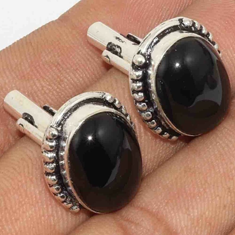 Natural Handmade Amethyst lace 925 silver plated Cufflink for man X14826