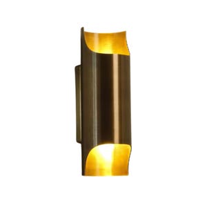 Vertical Up Down Wall Sconce Curved Cylinder Bedroom Hallway Vanity Accent Light Customizable