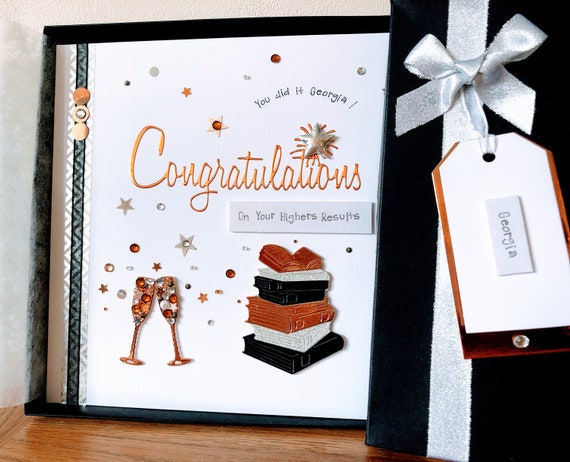 Rabbit Personalised Congratulations Card Exams GCSE's A Levels/New Job/Promotion Rabbit Personalised Congratulations Card Exams GCSE's A Levels/New Job/Promotion