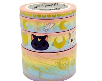 Parasol Paper Co Sample Set -Rainbow Moon Princess Washi Tape