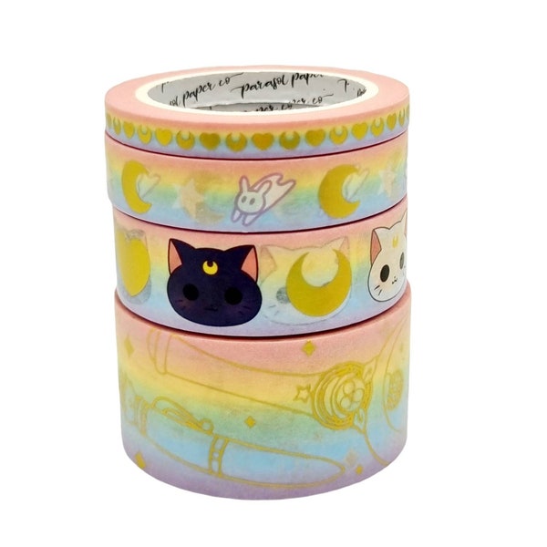 Parasol Paper Co Sample Set -Rainbow Moon Princess Washi Tape