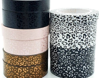 50cm/19.6 inch -Simply Gilded Washi Sample Set - Leopard Print/Gold Wednesday Release