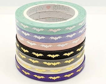 50cm/19.6 inch -Simply Gilded Washi Sample Set - Bats