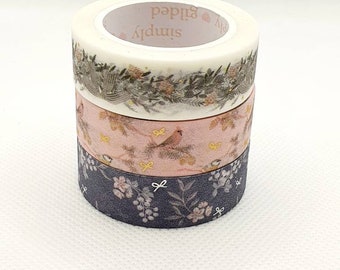 Simply Gilded Washi Sample Set -Glitter Flora & Fauna Collection